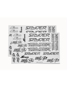 DECAL SHEET SPYDER BLACK/WHITE (2U)