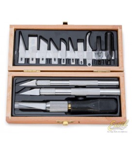 EXCEL KNIFE SET PRO WOODEN CASE