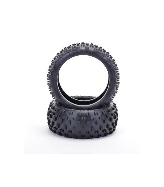 STAGGER RIB 1/8 TYRE - YELLOW (PR) (2U)