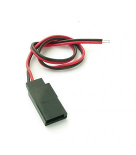 BATTERY LEADS 2 PIN FUTABA FEMALE 20CM