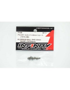 ALU BALL END 4.9MM SHORT (7075/4 pcs) 2