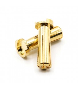 GOLD PLATED 5MM BULLET BANANA 18MM LONG