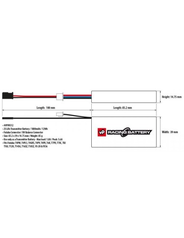 TRANSMITTER BATTERY LI-FE 6.6V 1800Mah