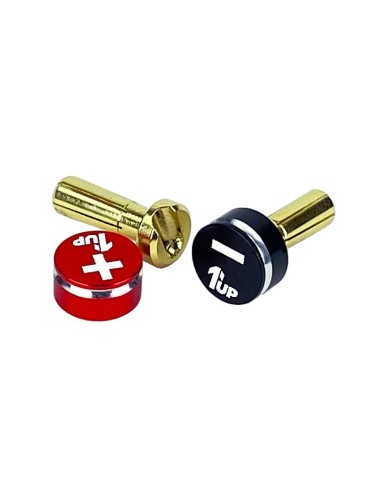 LOWPRO BULLET PLUG GRIPS RED/BLACK +4