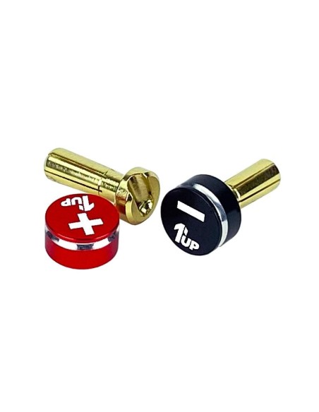 LOWPRO BULLET PLUG GRIPS RED/BLACK +4