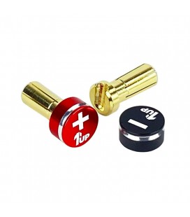 LOWPRO BULLET PLUG GRIPS RED/BLACK +5