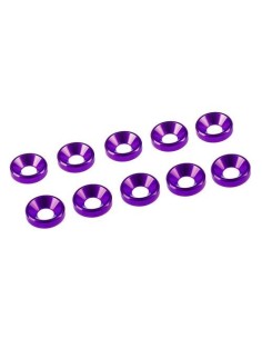 WASHER CONICAL ALU. M3 PURPLE (10)