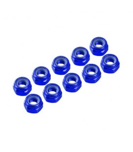 NUTS M4 NYLOC ALU. BLUE (10)