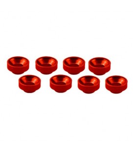 M3 ALUMINIUM SERVO WASHER RED (8 pcs)