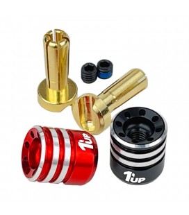 1UP RACING HEATSINK BULLET PLUGS 4MM (2)