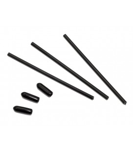 SHORT ANTENNA PIPE SET (80mm/3pcs/Black)