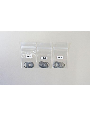 SHIM SET 12x15mm (0.1, 0.2, 0.3 Each 10)