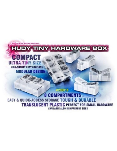 HUDY TINY HARDWARE BOX -8 COMPARTMENTS-