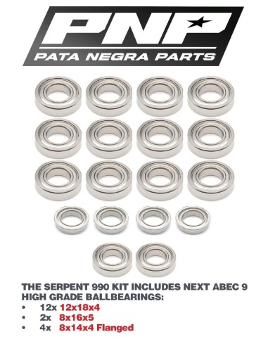 ABEC 9 BALL BEARING KIT for SERPENT 990
