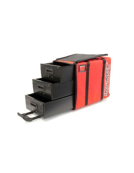 INFINITY RACING TROLLEY BOX RED 3 Drawer