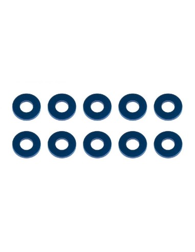 WASHERS 7.8x3.5x1.0mm BLUE ALUMINIUM