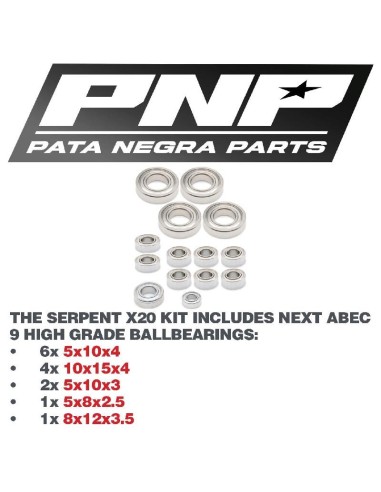 ABEC 9 BALL BEARING KIT for SERPENT X20