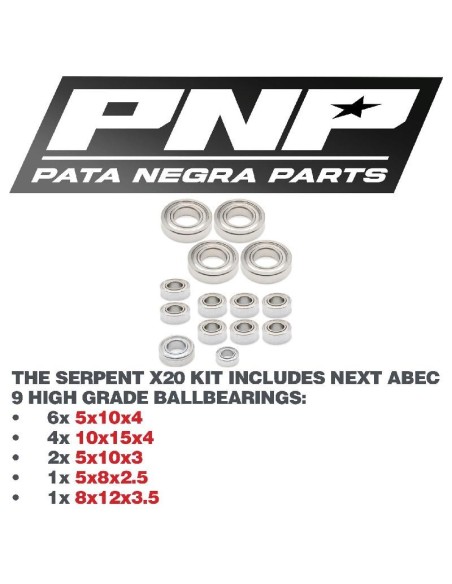 ABEC 9 BALL BEARING KIT for SERPENT X20