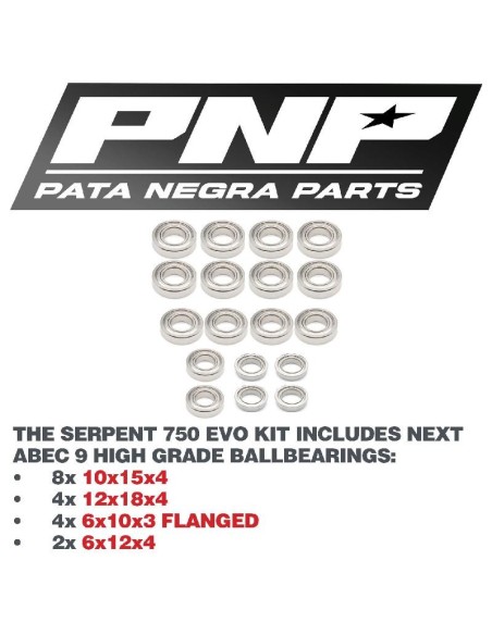 ABEC 9 BALL BEARING KIT SERPENT 750 EVO