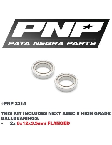 ABEC 9 BEARING SET 8x12x3mm FLANGED (2)