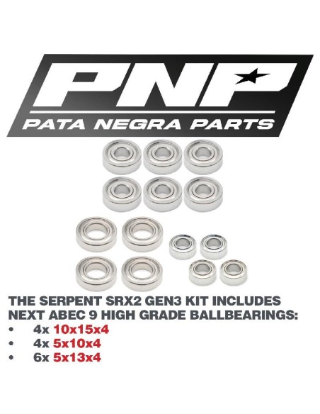 ABEC9 BALL BEARING KIT SERPENT SRX2 Team