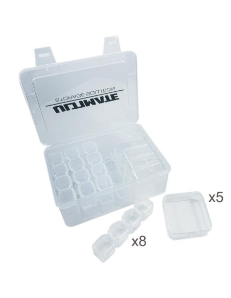 PLASTIC BOX W/5 MED & 32 SMALL INNER BOX