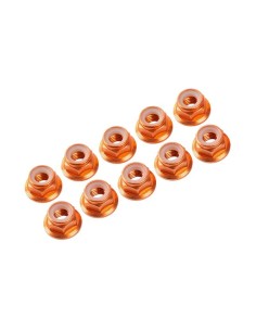 NUTS M3 NYLOC ALU. W/FLANGED ORANGE (10)