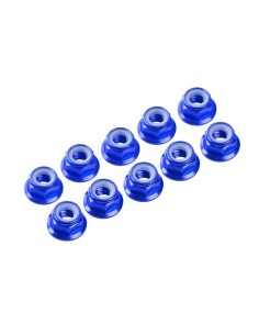 NUTS M3 NYLOC ALU. W/FLANGED BLUE (10)