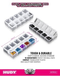 HUDY TINY HARDWARE BOX 10 COMPARTMENTS 2