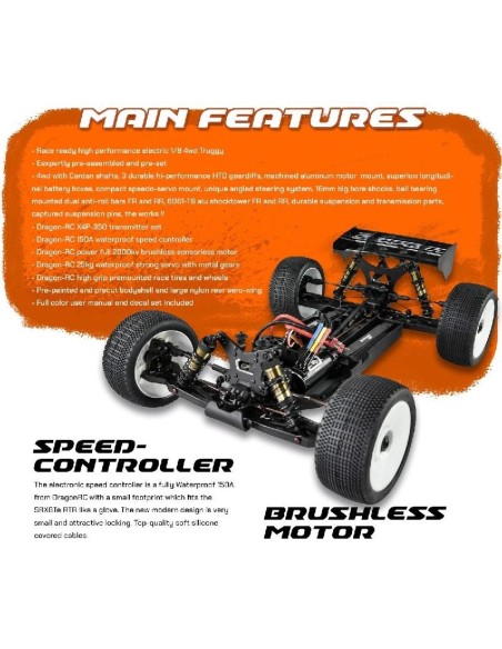 SERPENT SRX8 TRUGGY-E RTR 1/8 4WD BLUE